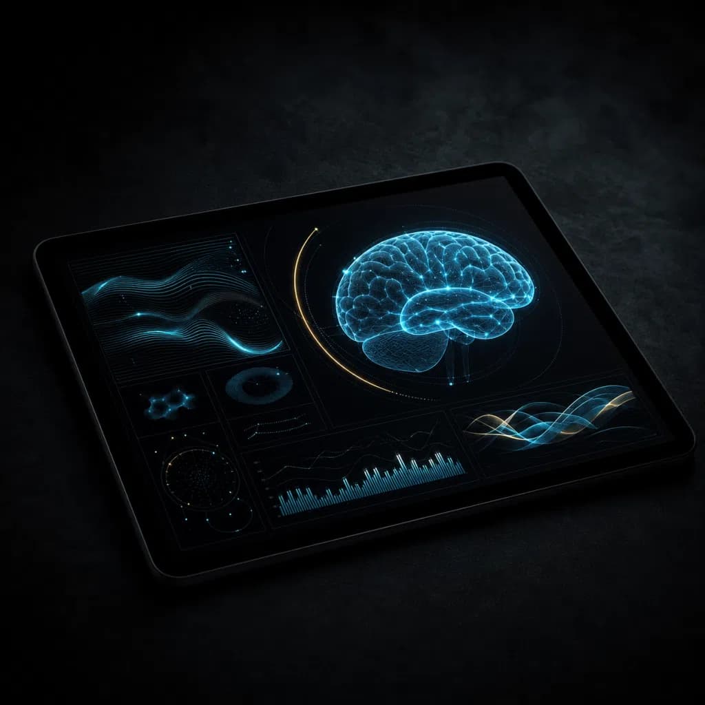 Illustrative brain-imaging analysis visual